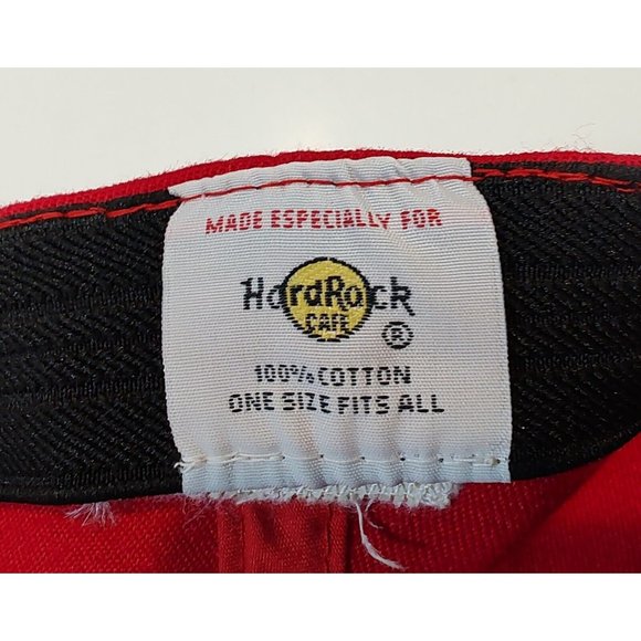 Hard Rock Cafe Moscow Hat Cap Fitted OSFM Russia Red NWT - Picture 7 of 7